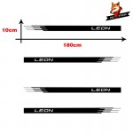 Customized Car Styling Body Decor Sticker Racing Sport Flag Door Side Skirt Stripes For Seat Leon Auto Customized Decal